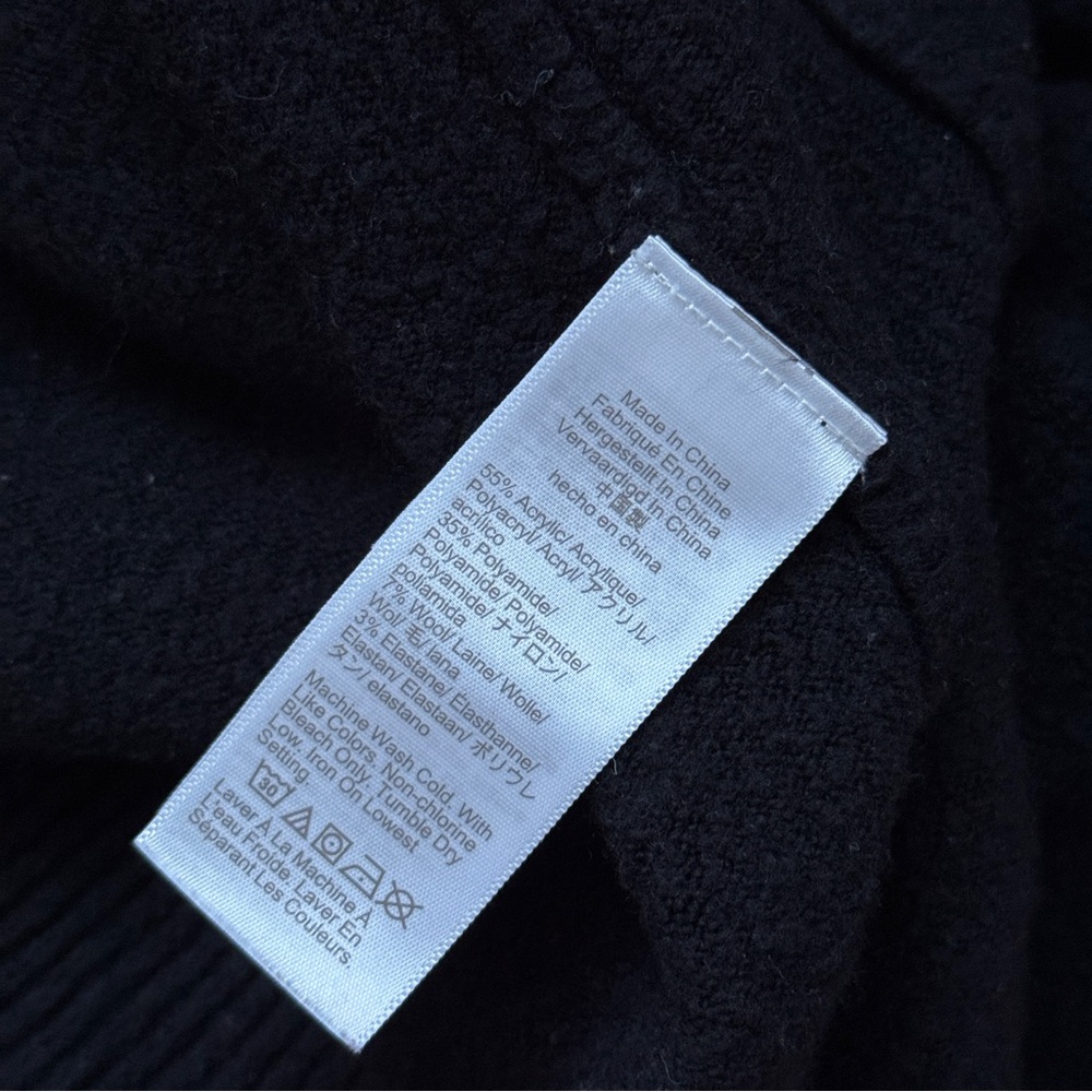 JCREW REIMAGINED | BLACK CLASSIC CREW NECK SOFT COZY EVERYDAY ESSENTIALS SWEATER - Picture 6 of 6